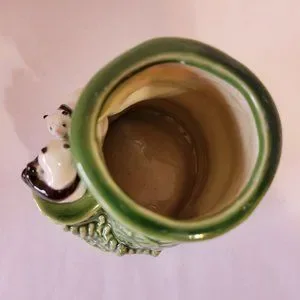 Majolica | Accents | Vintage Majolica Panda Bears Bamboo Vaseplanter ...